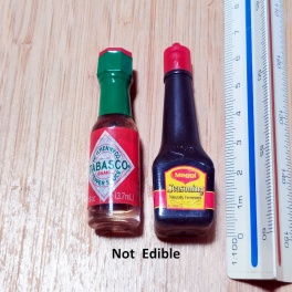 Miniature Tabasco, Mini Maggi. Vintage Collectible